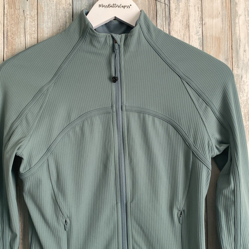 Lululemon Ribbed Cropped Define Jacket | Tidewater Teal | Size 6 - Picture 6 of 12